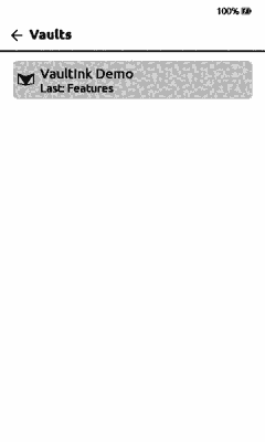 Opening the demo vault, a note, and following a link to another note